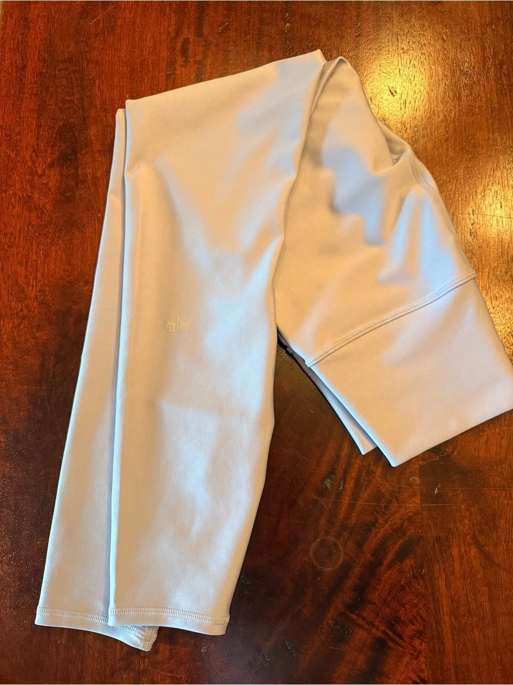 ALO Yoga Pale Blue Shiny Leggings